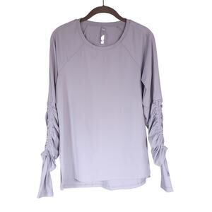 Fabletics Shirt Size S Womens Cashel Adjustable Long Sleeve Top II Gray Sleeve